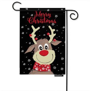 SKU-13-12.5 x 18 Inch Deer Merry Christmas Garden_y